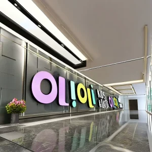 Custom Facelit LED Office Signage Stainless Steel 3D Frontlit Epoxy Resin Channel Letters With Logo Advertising LED Board Letter