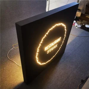 Custom Factory Direct Sale Stainless Steel Shaped Advertising Light Boxes Outdoor Sign