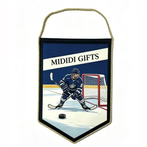 Custom Fan Bannerette Flag Digital Printing Hanging Pennant for Supporters Club Game Day Team Events Fringed Edge Available