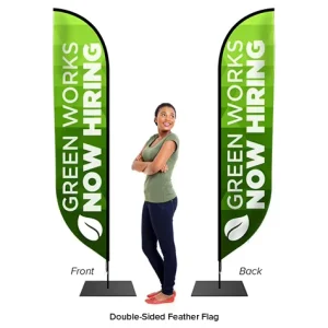 Custom Feather Flag Waterproof Feather Banner Flags Pole Double Sided Printing