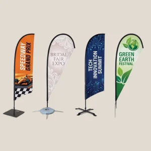 Custom Feather Flags with Logo Custom Print Advertising Teardrop Flag Banner for Events