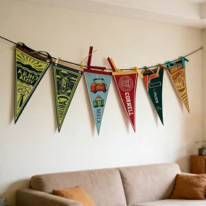 Custom Felt Pennant Flag Eco Friendly Sublimation Printing Reusable Banner for Advertising Events DIY Decor