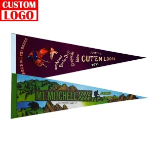 Custom Felt Triangle Pennant Flag Felt Banner Soft Felt Advertising Felt Pennant Flag Customized Printing Logo Felt Flag