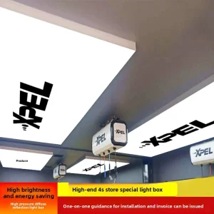 Custom Finished Rectangle Aluminum Alloy LED Fabric Light Box for Auto 4S Shops Exhibition Halls Galleries and Mobile Phone Stores