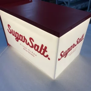 Custom Five Sided Double Side Acrylic LED Light Box Acrylic Signs For Business Logo Display For Office Outdoor Shop Use