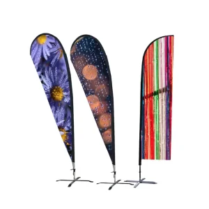 Custom Flag Portable Advertising Banner Fiberglass Pole Beach Flag for Real Estate Sales and Car Dealership