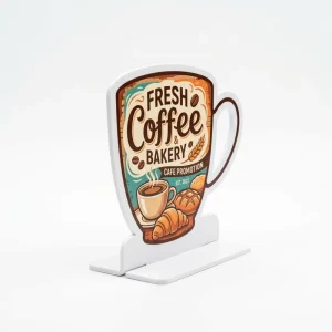 Custom Flexible PVC Plastic Table Tent L Shape Bent Sign Display Stand for Cafe