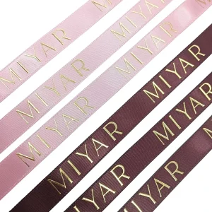 Custom Flowers Logo Ribbon for Ribbon Cutting Ceremony Packaging