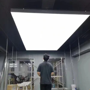 Custom Frameless LED Soft Film Light Box Recessed and Suspended White Ceiling Lighting Seamless Stretch Film Display Factory