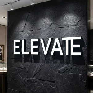 Custom Frameless Super Light LED Channel Letters Liquid Acrylic 3D Signage Office Wall Luxury Retail Storefront Advertising Car