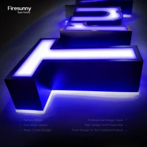 Custom Front Back Illuminated Letters Firesunny BGZ139 Eco Friendly for Shopping Malls Hospitals Direct Factory Supply