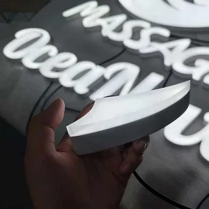Custom Front Lit Acrylic 3D Letters Waterproof Outdoor Cafe Restaurant Bar Coffee Shop Illuminated Advertising Light Logo Sign