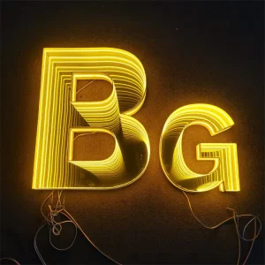 Custom Front lit Channel Letters Front Illuminated Letter Signs 3D Infinity Abyss Sign