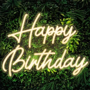 Custom Giant 3D Happy Birthday Letters Removable Adhesive Temporary Advertising Party Decor LED Neon Direction
