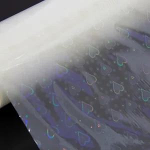 Custom Glossy Thermal Hot Bopp Lamination Film Heart Holographic Laminate Cold Lamination Film