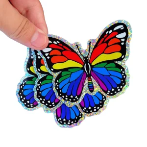 Custom Glossy Vinyl PVC Holographic Laser Die Cut Stickers Waterproof Adhesive Outdoor Company Logo Signage Labels Cute Design