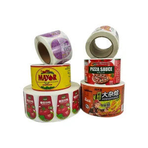 Custom Glossy Waterproof Self Adhesive Vinyl Round Sticker Labels for Packaging (Roll)