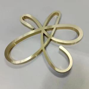 Custom Gold 3D Stainless Steel Logo Alphabet Letters Wall Signage