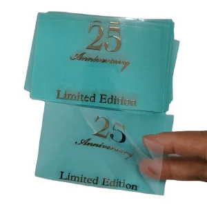 Custom Gold Foil Heat Uv Transfer Metal Label Sticker Electroforming Nickel Stickers