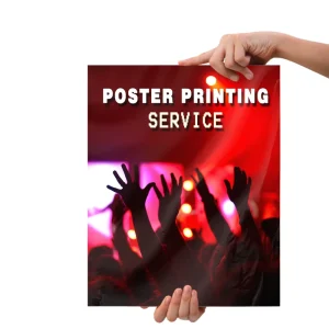 Custom Gold Foil Stamping Poster Luxury Coated Paper Print with Hot Stamping for Event Advertising & Wall Decoration