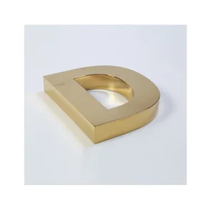 Custom Gold Metal Letter 3D Small Metal Plastic Chromed Letters Emblems Company Wall Logo Business Sign