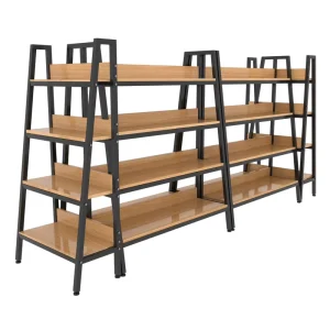 Custom Gondola Metal Wood Display Shelf with Multiple Tiers for Retail Cosmetics Perfume Essential Oil