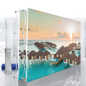 Custom Graphic Telescopic Party Trade Show and Party Equipment Media Banner Stand Display Portable Backdrop Wall