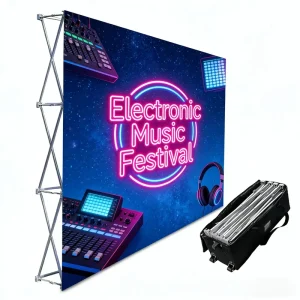 Custom Graphics Foldable Aluminum for up Banner Stand Able Trade Show and Party Equipment Booth Backdrop Wall Advertising Fabric