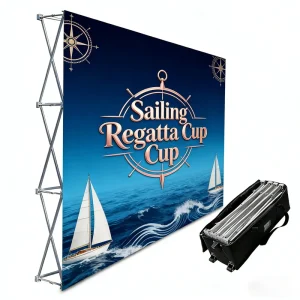 Custom Graphics Portable Expand Trade Show and Party Equipment Exhibition Curved Banner Stand Booth Backdrop Wall