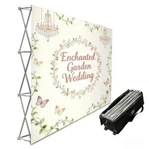 Custom Graphics Trade Show and Party Equipment Wall Fabric Foldable Curved Banner Stand Booth Backdrop Wall