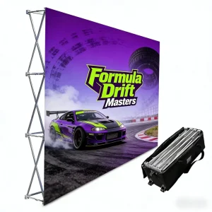 Custom Graphics Wall Fabric Trade Show and Party Equipment Foldable Exhibition Curved Wall Advertising Fabric for Banner Stand