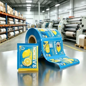 Custom Gravure Printing Food Safe Laminated Roll Film Heat Sealable Foil Packaging Film for Candy Chips Packaging