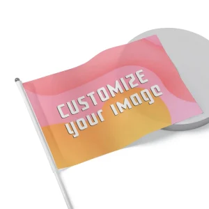 Custom Hand Flag 14x21cm 20x30cm 30x45cm Business Banner Printing Mini Handheld Polyester Flag