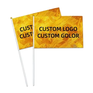 Custom Hand Flag Advertising Printing Sports Event Activity Promotion Retractable Party Decoration Hand Held Waving Flag