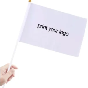 Custom Hand Waving Flag logo Printed Handheld Stick Flag for Sports Event & Promotion