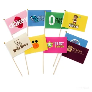 Custom HandHeld Flag for Advertising for Sports Events Elections Corporate Promotions with Digital Printing