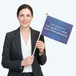 Custom Handheld Parade Flags for Welcome Ceremony Durable Hand Pole Full Color Digital Print Fast 24H Shipping c
