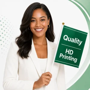 Custom Handheld Waving Flags Factory Supply Digital Printed Polyester Flags for Brand Promotions and Fairs Bulk Orders C
