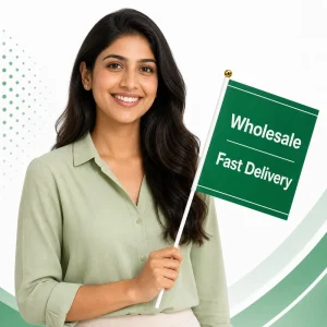 Custom Handheld Waving Flags Factory Supply Digital Printed Polyester Flags for Retail Promotions and Giveaways Bulk Orders