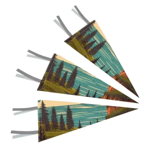 Custom Hanging Digital Printing Personalized Felt Pennant String Flags Banner