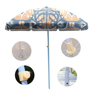 Custom Heavy Duty High Wind Frame Large Outdoor Sunshade Umbrella Beach Umbrella for Promotional Activity