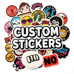 Custom High Quality Cartoon PVC Vinyl Self-Adhesive Die Cut Stickers UV Resistant Waterproof Glossy Stickers Personalized