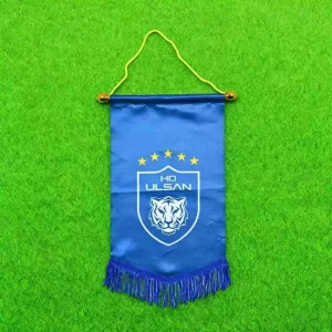 Custom High Quality Digital Polyester Sports Club Hanging Pennants Football Exchange Flags Mini Flags Waterproof Souvenir Gift