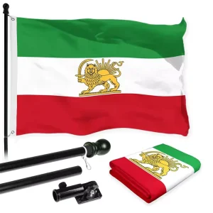 Custom High Quality Digital Printing Waterproof Eco Friendly 3 X 5 FT 100D Polyester Iran Lion Flags Pennant Banners Advertising