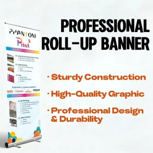 Custom High Quality Full Size Digital Printing Roll Up Banner with Stand