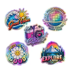 Custom High definition Printing Die Cut Vinyl Laser Sticker Self Adhesive Waterproof Hologram Sticker