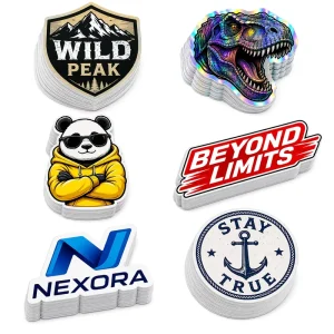 Custom Holographic Acryl Stickers Sheets Waterproof UV Resistant Laminated Self Adhesive Logo Printed Decals For Packaging