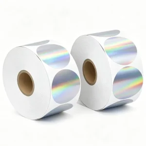 Custom Holographic Eco Friendly Waterproof Oil Proof Durable Permanent Strong Stickiness Vinyl Adhesive Stickers Die Cut