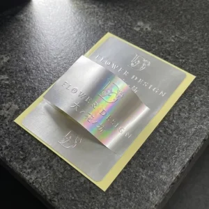 Custom Holographic Heat Resistant Oil Proof Strong Stickiness Durable Eco Friendly Waterproof Glossy Vinyl Adhesive Labels