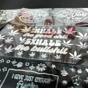 Custom Holographic Silver UV DTF Cup Wraps Stickers for Any Hard Smooth Material Cup Wraps & Brand Decoration Transfer Printing